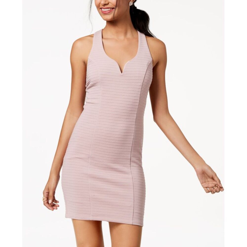 Trixxi Juniors Ribbed Strappy Back Bodycon Dress